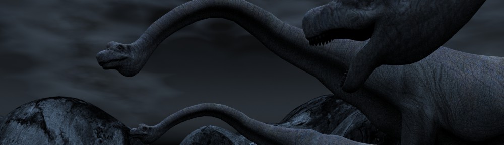 Brachiosaurus herd at night (3D CGI for Dinosaur Island by Ed Isenberg)